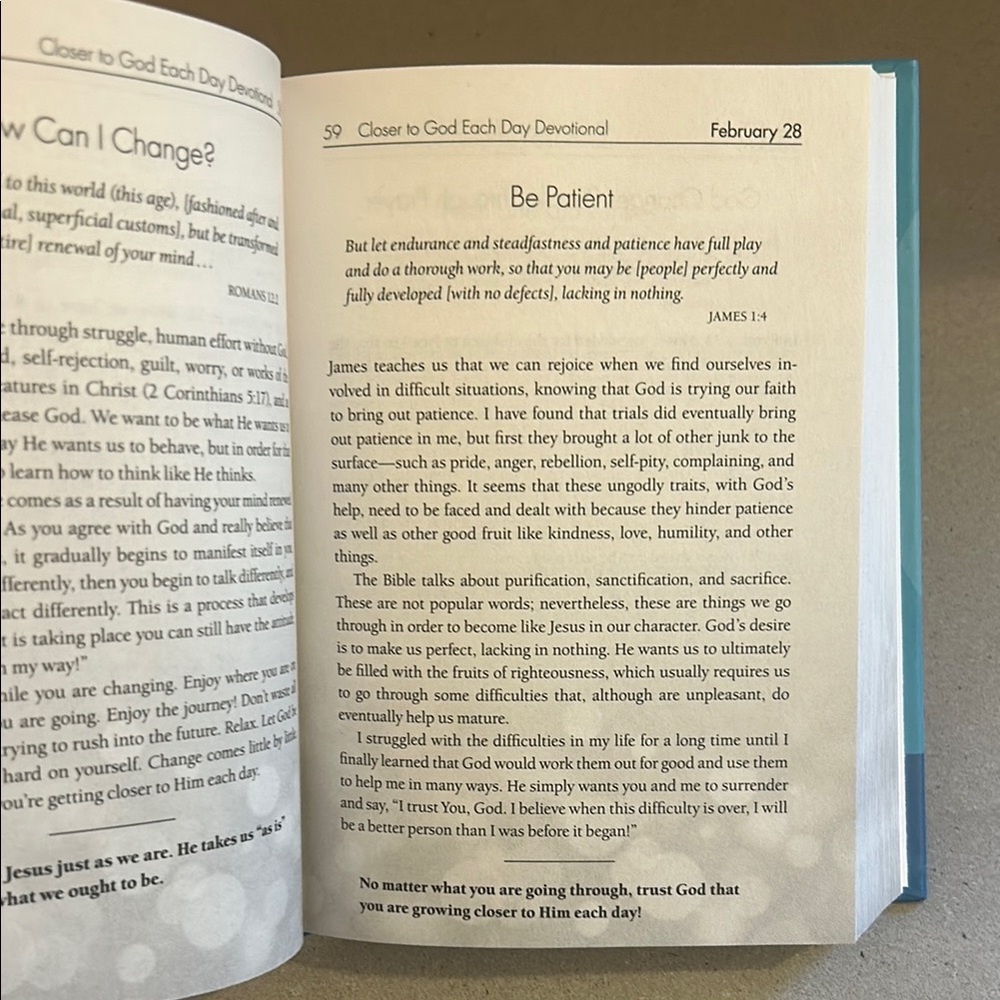 NEW Closer to God Devotional Book by Joyce Meyer Hardcover 2015 - Picture 4 of 5